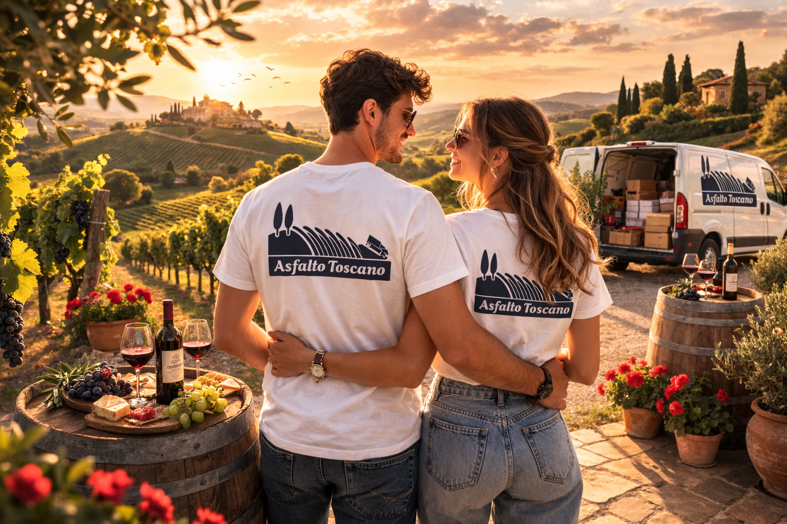 Asfalto Toscano Couple's T-Shirt